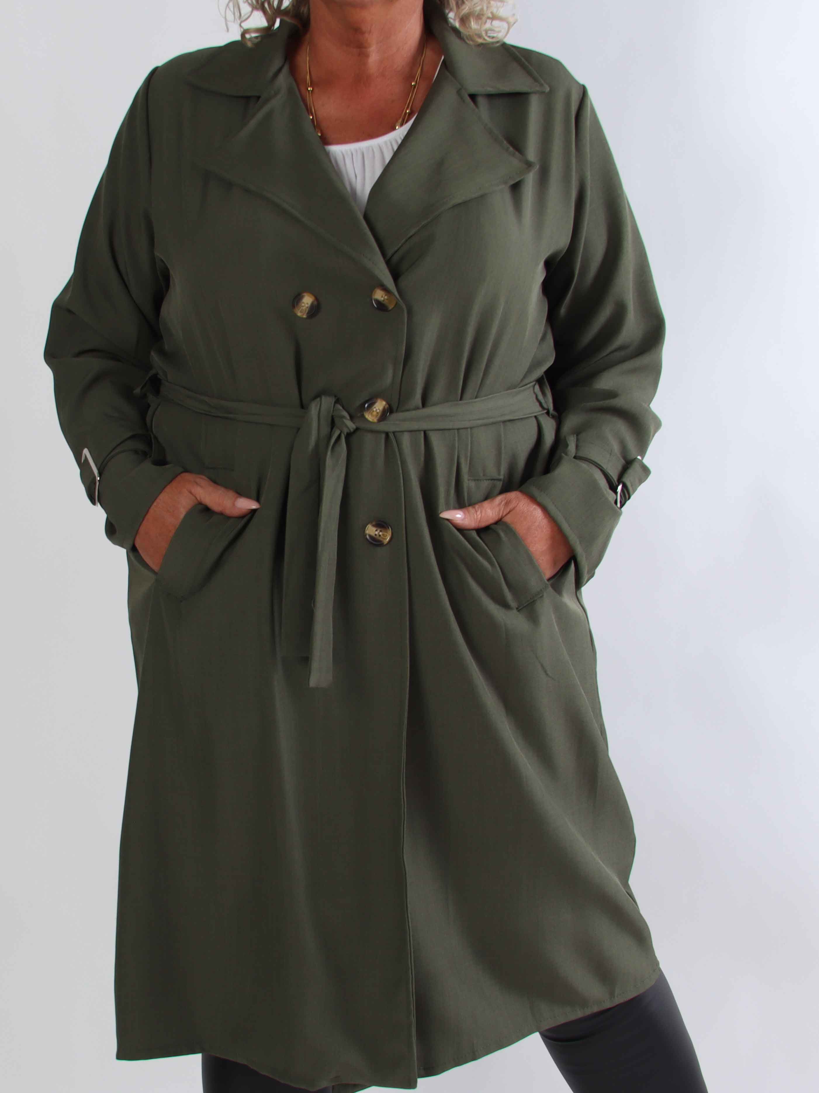 Sharpay 2.0 - Let plus size trenchcoat med bindebånd